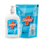 Buy Savlon Moisture Shield Germ Protection Liquid Handwash 200ml pump + 175ml refill pouch combo - Purplle