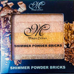 Buy Magic Colour Makeup Shimmer Powder Brick, Peach Party, 10 gm, Shimmer Highlighter for Face and Body, Shimmer Eyeshadow, Brick Highlighter, Instant Glow Shimmer for Face Makeup, Shimmer for Eyes - Purplle