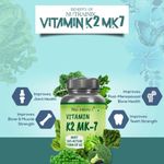 Buy Nutrainix Vitamin K2 MK7 Supplement | Light & Mineral Stable, High Potency Vitamin K2 as MK7 Supports Healthy Heart | Stronger Bones & Teeth – 120 Vegetarian Tablets - Purplle