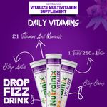 Buy Nutrainix Vitalize Multivitamin Supplement - One daily - 21 vitamins and minerals - Natural Beetroot Extract for Men and Women - 60 Effervescent Tablets - Orange Flavour - Purplle