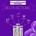 Buy Nutrainix Vitalize Multivitamin Supplement - One daily - 21 vitamins and minerals - Natural Beetroot Extract for Men and Women - 60 Effervescent Tablets - Orange Flavour - Purplle