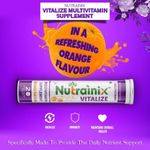 Buy Nutrainix Vitalize Multivitamin Supplement - One daily - 21 vitamins and minerals - Natural Beetroot Extract for Men and Women - 60 Effervescent Tablets - Orange Flavour - Purplle
