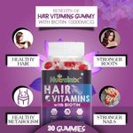 Buy Nutrainix Hair Vitamins Gummy with Biotin 10000mcg - 60 Veg Gummies - Purplle