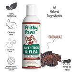 Buy Frisky Paws Anti-Tick & Flea Control Shampoo for Pets Protects Against Ticks, Fleas & Lice. Natural Moisturizing Shampoo to Maintain Overall Skin Health, 200ml (6.76oz) - Purplle