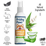 Buy Frisky Paws Neem Shield Ticks & Fleas Spray | Treatment and Repellent Spray for Dogs, Puppies, Cats of All Breeds with Neem & Aloe Vera - 200ml - Purplle