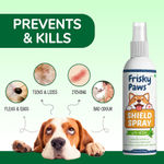 Buy Frisky Paws Neem Shield Ticks & Fleas Spray | Treatment and Repellent Spray for Dogs, Puppies, Cats of All Breeds with Neem & Aloe Vera - 200ml - Purplle