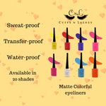 Buy Cuffs N Lashes Color Pop Eyeliner, Orange, Zafran - Purplle