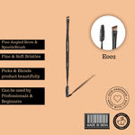 Buy Cuffs N Lashes Makeup Brushes, E002 Fine Angled Brow Brush & Spoolie - 1 pc - Purplle