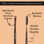Buy Cuffs N Lashes Makeup Brushes, E002 Fine Angled Brow Brush & Spoolie - Purplle