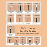 Buy Cuffs N Lashes Makeup Brushes, E002 Fine Angled Brow Brush & Spoolie - 1 pc - Purplle