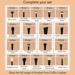 Buy Cuffs N Lashes Makeup Brushes, E002 Fine Angled Brow Brush & Spoolie - 1 pc - Purplle