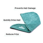 Buy mCaffeine Micro Fiber Hair Wrap - Quickly Dries Hair, Reduces Frizz & Prevents Hair Damage 1 Pc - Purplle