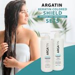 Buy ARGATIN Keratin Repair Lasting Shampoo 500ml and Conditioner 500ml Combo Pack - Sulphate free for Dry and Damaged Hair | Daily Use - Purplle