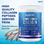 Buy Kayos Marine Collagen Peptides – Mercury Free Hydrolyzed Type 1 Fish Collagen with Vitamin C & Boswellia Serrata for Healthy Hair, Skin Nails and Joints – 250g - Purplle