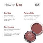 Buy Love Earth Lip Tint & Cheek Tint Multipot-Kiss And Tell With Jojoba Oils And Vitamin E For Lips, Eyelids & Cheeks - Purplle