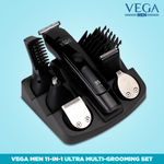 Buy VEGA Men 11-in-1 Ultra Multi-Grooming Set with IPX 6 Showerproof Beard/Hair Trimmer, Nose Trimmer & Body Groomer And Shaver, (VHTH-20) - Purplle