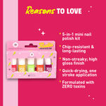 Buy MyGlamm POPxo Makeup Collection - Hustlin’ Mini Nail Kit-Hustlin (5X3 ml) - Purplle