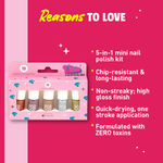 Buy MyGlamm POPxo Makeup Collection - Vibin’ Mini Nail Kit-Vibin (5X3 ml) - Purplle