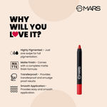 Buy MARS Long Lasting Won't Smudge Won't Budge Lip Crayon with Matte Finish - Lets do it| 3.5g - Purplle