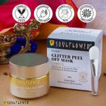 Buy Soulflower Herbal Glitter Peel Off Mask with Coffee Caffeine Tone Purify & Invigorate Skin, For a Smooth Radiant Finish, 100 gm - Purplle