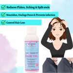 Buy Vigini Anti Dandruff Itchy Scalp Hair Care Oil Smoothening Strengthening Silky Shine Growth Vitalizer Strong Healthy Regrowth Hair Tonic Nourishment Revitalizing Control Fall Loss Thinning Treatment Men Women Brahmi,Salicylic Acid,Tea Tree Oil 100 ml - Purplle