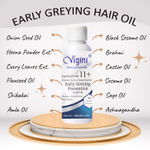 Buy Vigini Early Anti Premature Grey Delay Greying Hair Care Oil Control Fall Loss Thinning Rough Dry Itchy Scalp for Nourishment Amla,Onion Seed Oil, Flaxeed Oil, Currry Leaves,Sage Oil 100 ml - Purplle