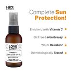 Buy Love Earth Vitamin C Sunscreen SPF-50 For Sun's UVA, UVB Ray Protection With Vitamin C & Essential Oils For All Skin Types 100 ml - Purplle