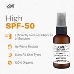 Buy Love Earth Vitamin C Sunscreen SPF-50 For Sun's UVA, UVB Ray Protection With Vitamin C & Essential Oils For All Skin Types 100 ml - Purplle