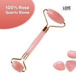 Buy Love Earth Rose Quartz Face Roller Massage Tool With Rose Quartz Crystal For Anti-Ageing, Eliminates Toxins And Reduces Dark Circles - Purplle