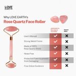 Buy Love Earth Rose Quartz Face Roller Massage Tool With Rose Quartz Crystal For Anti-Ageing, Eliminates Toxins And Reduces Dark Circles - Purplle