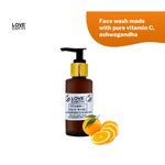 Buy Love Earth Vitamin C Face Wash With Pure Vitamin C, Ashwgandha & Aloe Vera Extracts For Skin Hydration & Skin Radiance For All Skin Types 100 ml - Purplle