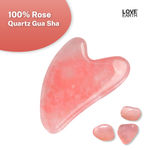 Buy Love Earth Rose Quartz Gua Sha Face Shaping Tool With Rose Quartz Crystal For Lift & Firm Skin, Reduces Lines & Dark Circles 1 Pc - Purplle