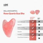 Buy Love Earth Rose Quartz Gua Sha Face Shaping Tool With Rose Quartz Crystal For Lift & Firm Skin, Reduces Lines & Dark Circles - Purplle