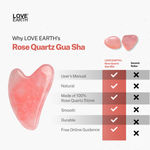 Buy Love Earth Rose Quartz Gua Sha Face Shaping Tool With Rose Quartz Crystal For Lift & Firm Skin, Reduces Lines & Dark Circles 1 Pc - Purplle