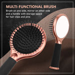 Buy WAHL WCHB6-424 3 in 1 Hair Brush with Mirror and Storage Handle | Detangles dry/medium wet hair | Black & Rose Gold | Air-cushion baseRounded tip - Purplle