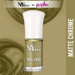Buy NY Bae Matte Chrome Nail Paint - Bronze Velvet 01 (3 ml) | Brown | Rich Pigment | Chip-proof | Travel Friendly | Cruelty Free - Purplle
