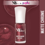 Buy NY Bae Matte Chrome Nail Paint - Berry Silk 02 (3 ml) | Maroon | Chrome Effect | Matte Finish | Intense Pigmentation | Chip Resistant | Travel Friendly | Vegan | Cruelty Free - Purplle