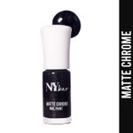 Buy NY Bae Matte Chrome Nail Paint - Black Satin 03 (3 ml) | Black | Chrome Effect | Matte Finish | Intense Pigmentation | Chip Resistant | Travel Friendly | Vegan | Cruelty Free - Purplle