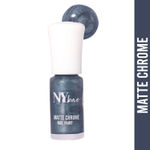 Buy NY Bae Matte Chrome Nail Paint - Blue Crepe 04 (3 ml) | Blue | Rich Pigment | Chip-proof | Travel Friendly | Cruelty Free - Purplle