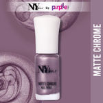 Buy NY Bae Matte Chrome Nail Paint - Lavender Organza 08 (3 ml) | Purple | Rich Pigment | Chip-proof | Travel Friendly | Cruelty Free - Purplle