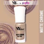 Buy NY Bae Matte Chrome Nail Paint - Brown Chiffon 10 (3 ml) | Brown | Chrome Effect | Matte Finish | Intense Pigmentation | Chip Resistant | Travel Friendly | Vegan | Cruelty Free - Purplle
