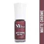 Buy NY Bae Matte Chrome Nail Paint - Maroon Twill 11 (3 ml) | Maroon | Rich Pigment | Chip-proof | Travel Friendly | Cruelty Free - Purplle