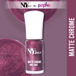 Buy NY Bae Matte Chrome Nail Paint - Maroon Twill 11 (3 ml) | Maroon | Rich Pigment | Chip-proof | Travel Friendly | Cruelty Free - Purplle