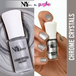 Buy NY Bae Chrome Crystals Nail Paint - Silver Citrine 04 (3 ml) | Silver | Glossy Finish | Rich Pigment | Chip-proof | Full Coverage | Vegan - Purplle