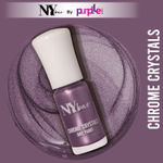 Buy NY Bae Chrome Crystals Nail Paint - Purple Diamond 12 (3 ml) | Purple | Glossy Finish | Rich Pigment | Chip-proof | Full Coverage | Vegan - Purplle