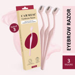 Buy Carmesi Eyebrow Razor | For Salon-Like Eyebrows | Painless Hair Removal | Eyebrows, Upper Lip, Targeted Corner Hair | 3 units - 3 Pcs - Purplle