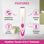Buy VEGA Feather Touch 4 In 1 Trimmer for Women: Suitable for Trimming Eyebrows, Nose, Face & Private Area (VHBT-03), White - Purplle