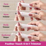 Buy VEGA Feather Touch 4 In 1 Trimmer for Women: Suitable for Trimming Eyebrows, Nose, Face & Private Area (VHBT-03), White - Purplle