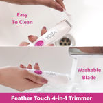 Buy VEGA Feather Touch 4 In 1 Trimmer for Women: Suitable for Trimming Eyebrows, Nose, Face & Private Area (VHBT-03), White - Purplle