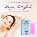 Buy Sanfe Underarm Instant Clean Wax Strips Hair Removal Pack of 9 with Complementary Cleansing wipes ph Balancing,Sea Daffodil Extracts (Multicolor) - Purplle